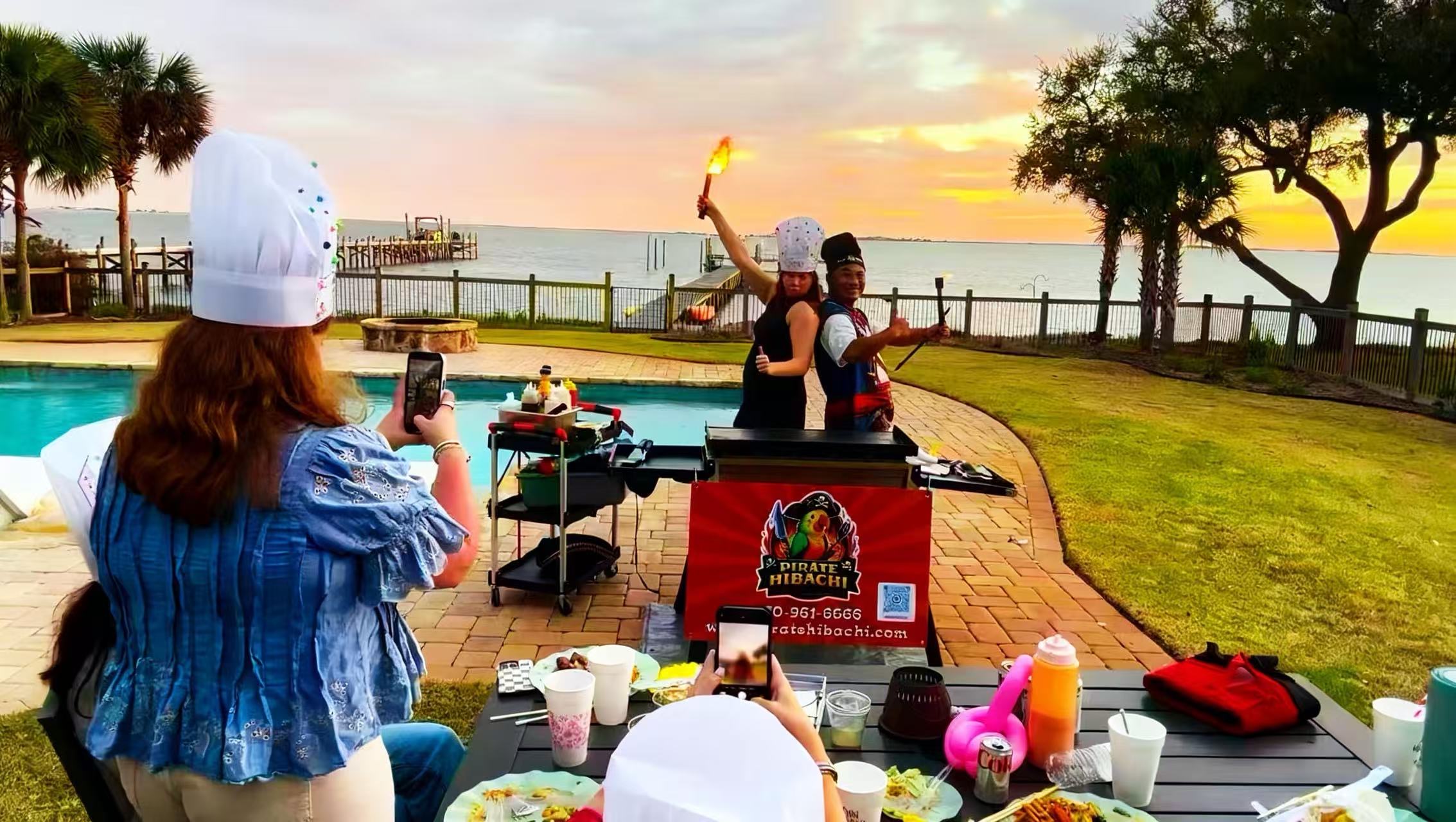 Pirate Hibachi at-home hibachi catering event 13 - Panama City Beach Destin 30A Florida