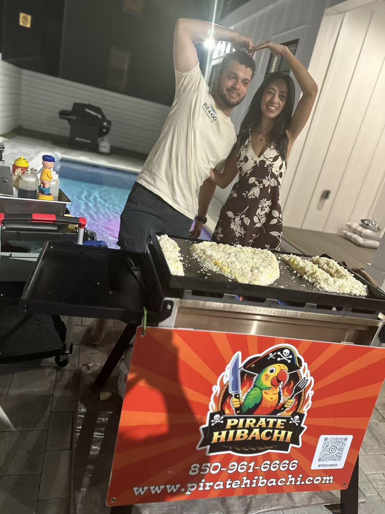 Vacation rental hibachi party Panama City Beach Florida