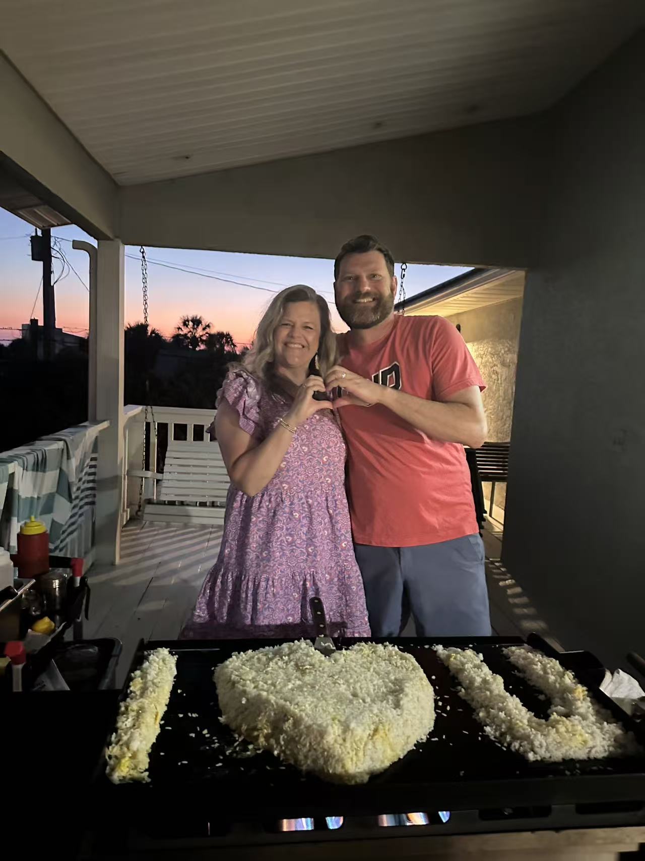 Fresh hibachi food plating at 30A Florida party