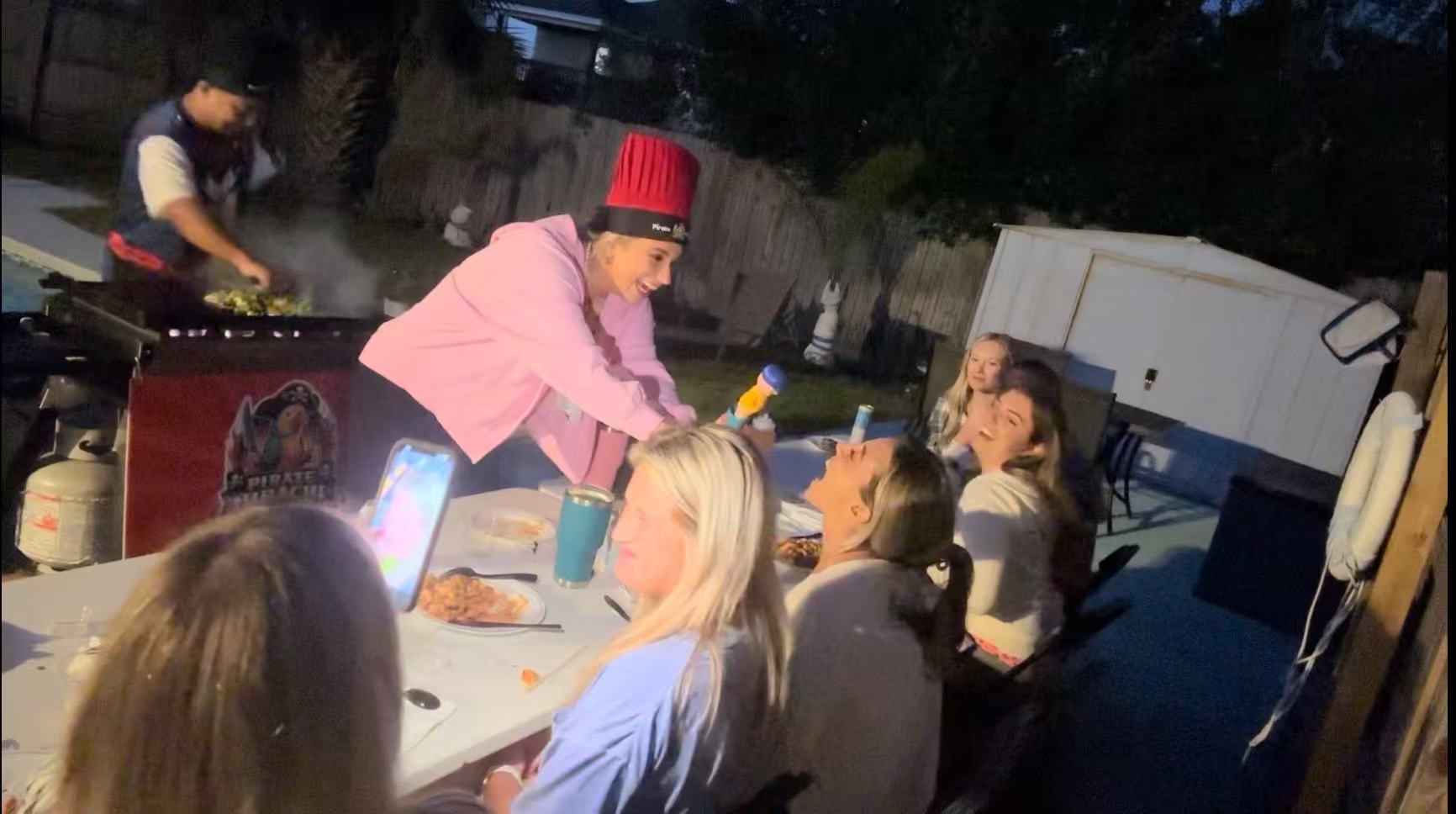 Hibachi grill setup at outdoor event Destin Florida